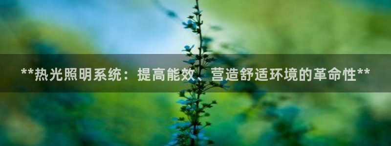 **热光照明系统：提高能效、营造舒适环境的革命性**