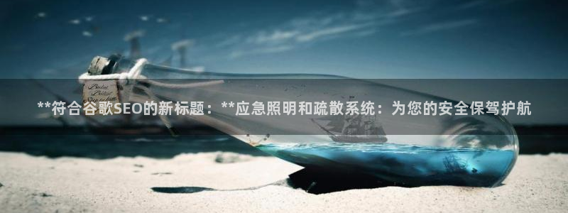 **符合谷歌SEO的新标题:**应急照明和疏散系统:为您的安全保驾护航