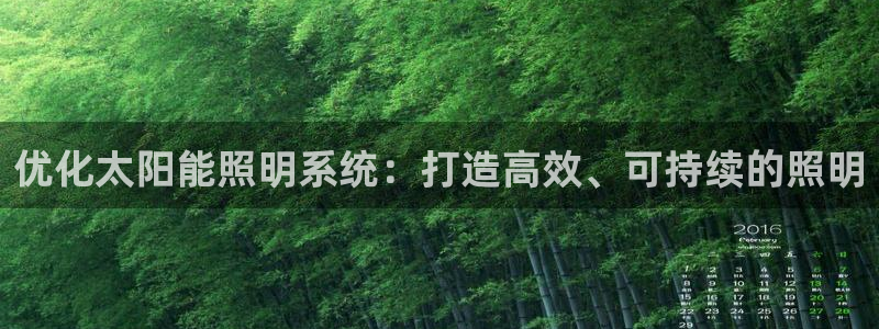 优化太阳能照明系统：打造高效、可持续的照明