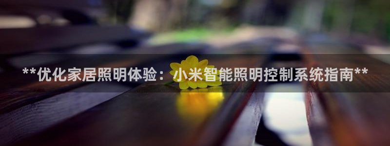 **优化家居照明体验:小米智能照明控制系统指南**
