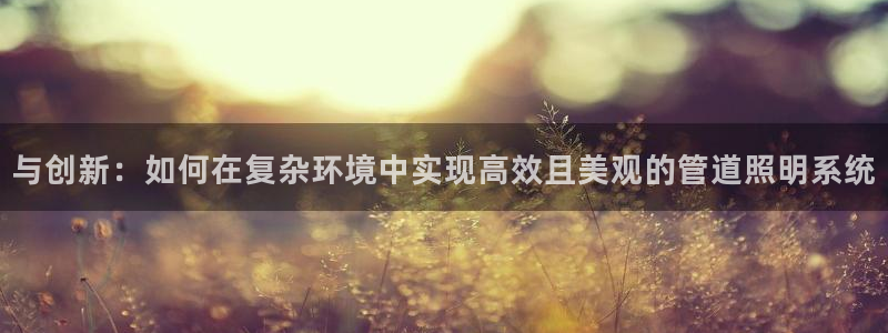 与创新：如何在复杂环境中实现高效且美观的管道照明系统