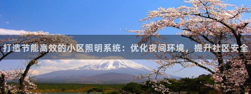 打造节能高效的小区照明系统:优化夜间环境,提升社区安全