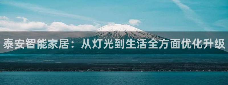 泰安智能家居：从灯光到生活全方面优化升级