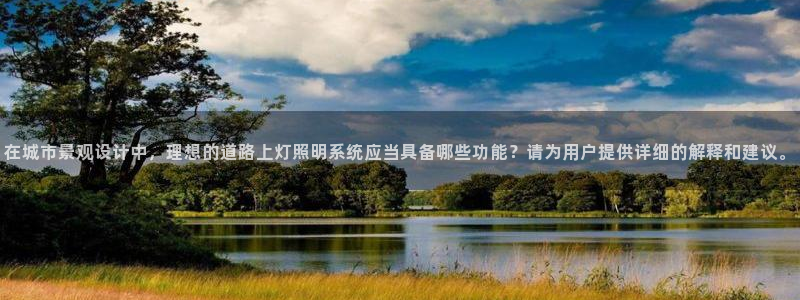 在城市景观设计中，理想的道路上灯照明系统应当具备哪些功能？请为用户提供详细的解释和建议。