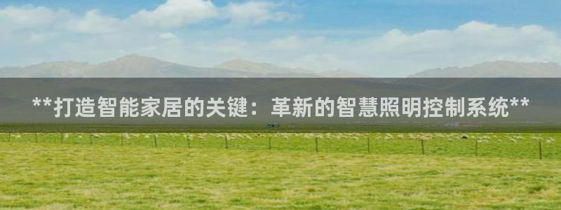 **打造智能家居的关键：革新的智慧照明控制系统**