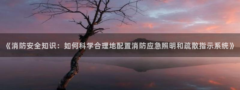 《消防安全知识：如何科学合理地配置消防应急照明和疏散指示系统》