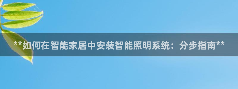 **如何在智能家居中安装智能照明系统：分步指南**
